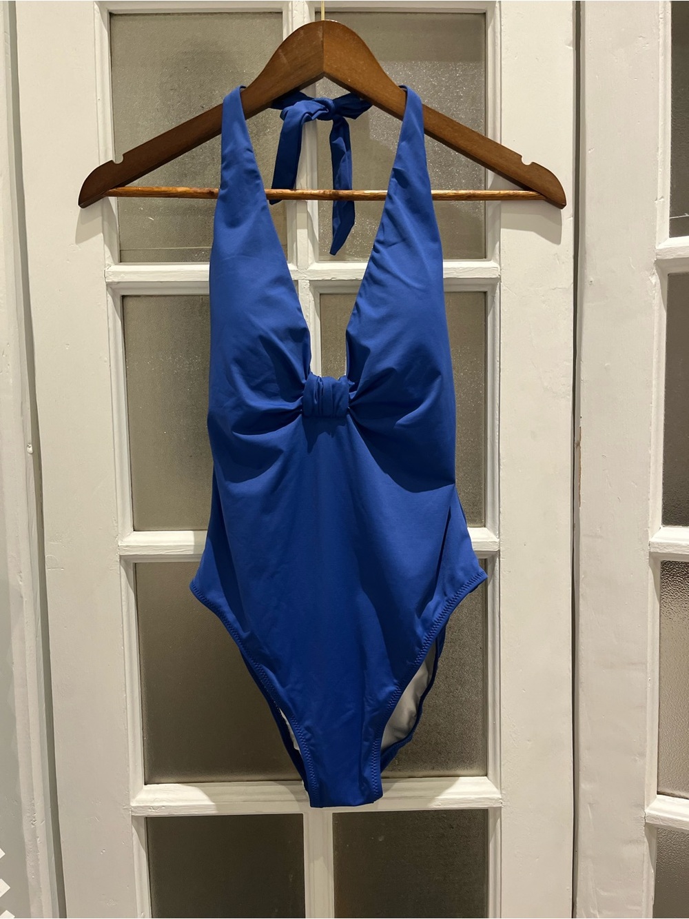 Gottex Blue One-Piece Halter Swimsuit